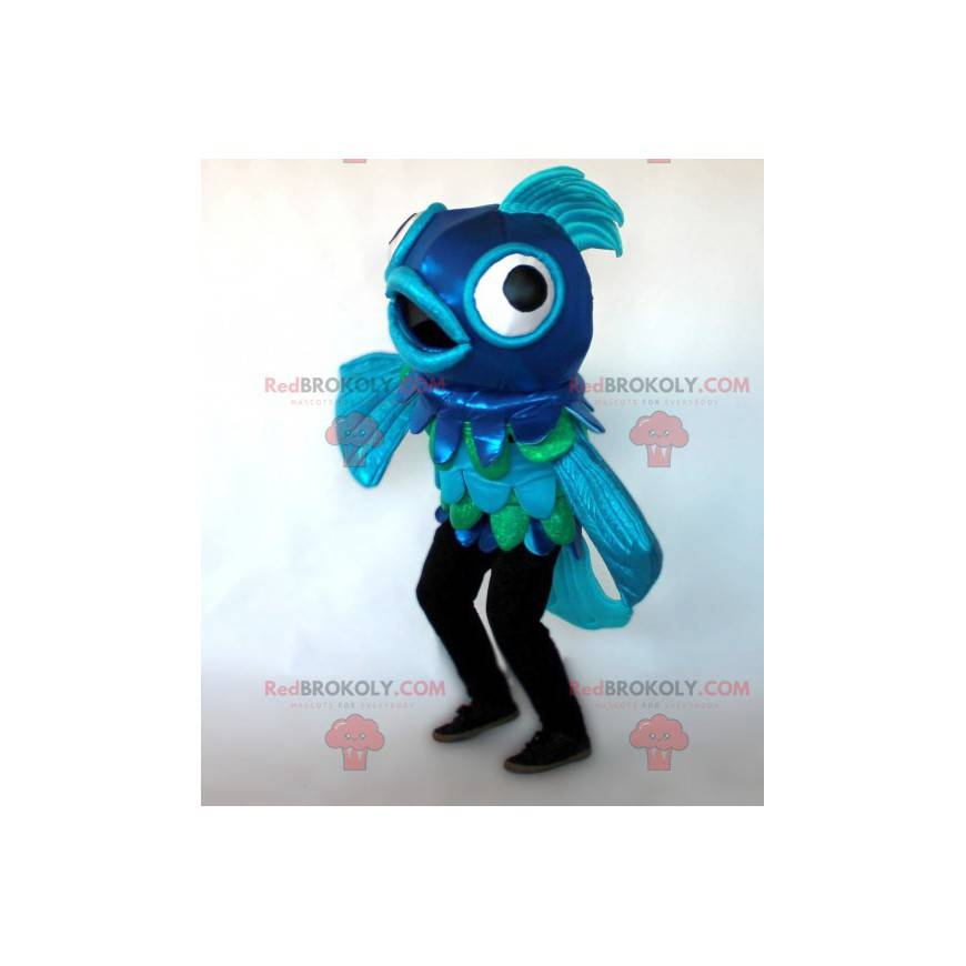 Mascota gigante pez azul y verde - Redbrokoly.com