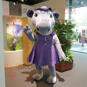 Lavendel Tapir maskot...