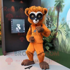 Orange Lemur mascotte...