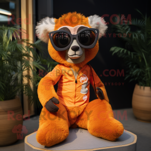 Orange Lemur mascotte...