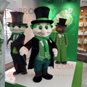 Grön irländsk flagga maskot...