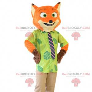 Rød ræv maskotdragt og slips. Fox kostume - Redbrokoly.com