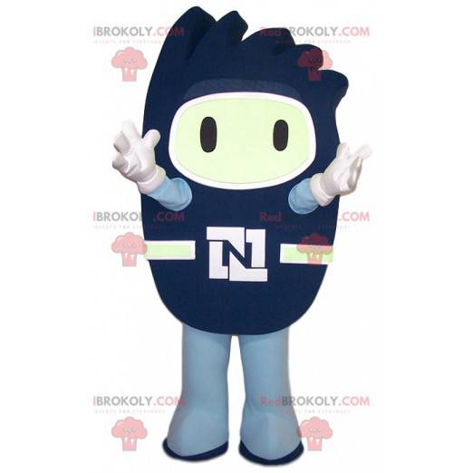 Mascotte de palette bleu en forme de visage - Redbrokoly.com