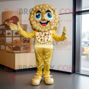 Gold Pizza mascotte kostuum...