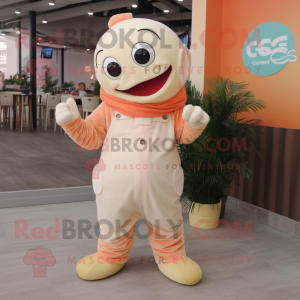 Creme laks maskot kostume...