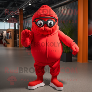 Red Cyclops maskot kostume...