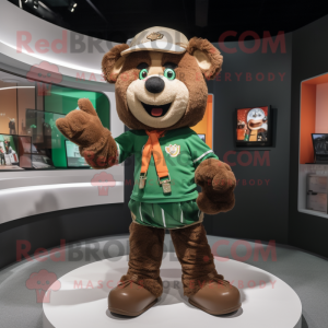 Brun irländsk flagga maskot...