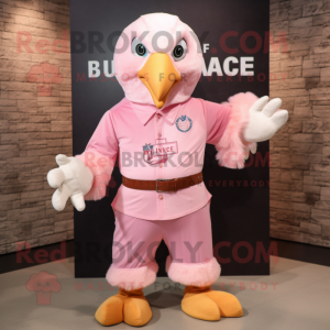 Pink Bald Eagle mascotte...