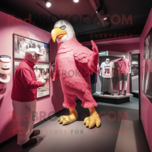 Pink Bald Eagle mascotte...