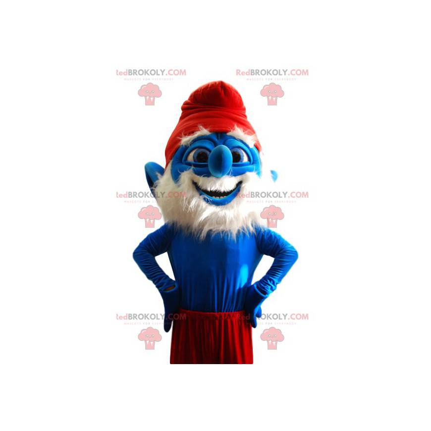 Papa Smurf maskot. Papa Smurf Kostume - Redbrokoly.com