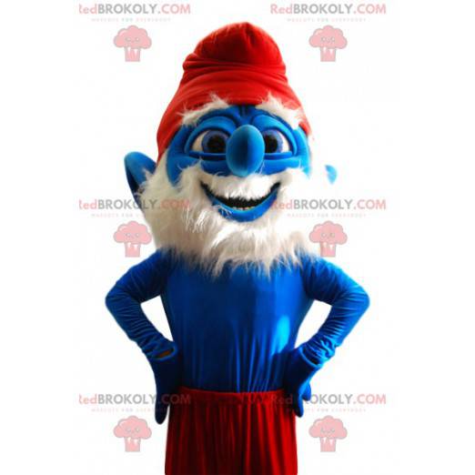 Papa Smurf maskot. Papa Smurf Kostume - Redbrokoly.com