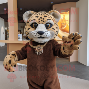 Brauner Jaguar Maskottchen...