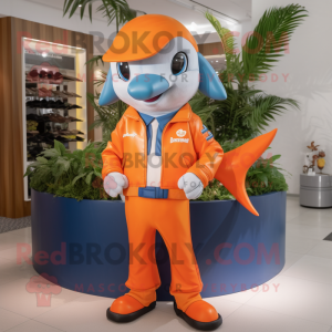 Orange Dolphin mascotte...