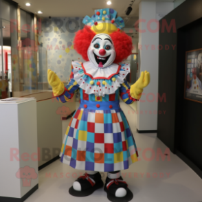 nan Clown mascot costume character dressed with a Midi Dress and Gloves