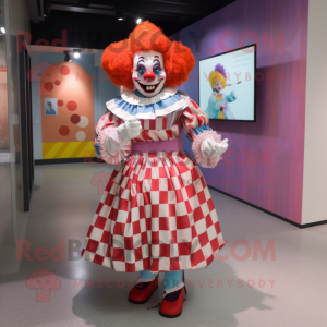 nan Clown mascot costume character dressed with a Midi Dress and Gloves