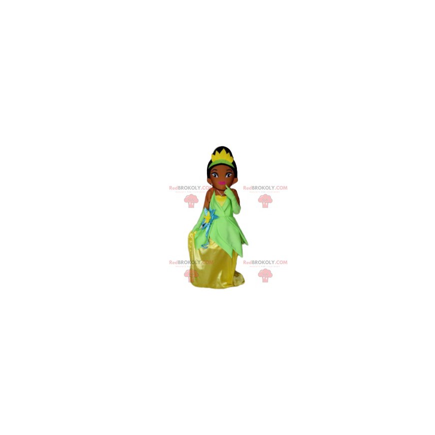 Princesa mascote com vestido brilhante - Redbrokoly.com