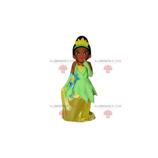 Mascotte de Princesse avec une robe scintillante -