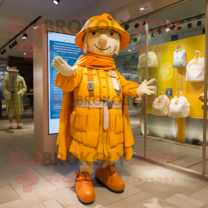 nan Roman Soldier mascot costume character dressed with a Raincoat and Coin purses