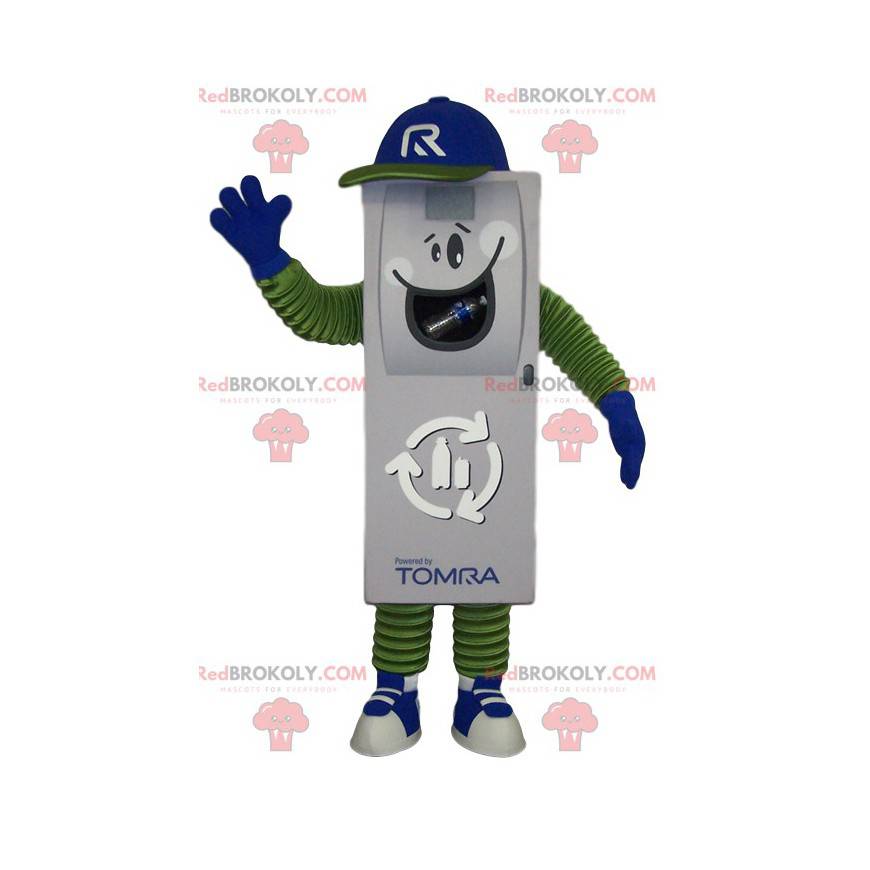 White remote control mascot with a blue cap - Redbrokoly.com