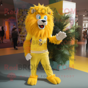 Yellow Lion mascotte...