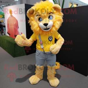 Yellow Lion mascotte...