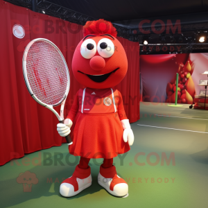 Rode tennisracket mascotte...