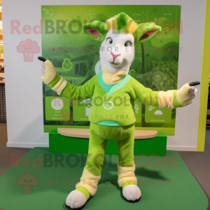 Lime Green Goat maskot...