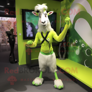 Lime Green Goat maskot...