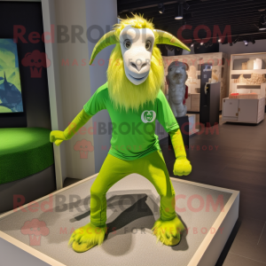 Lime Green Goat maskot...