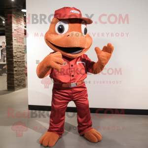 Red Lizard maskot drakt...