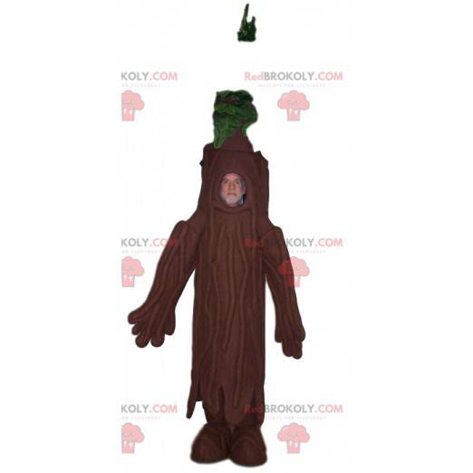 Mascotte d'arbre avec une belle houpe verte. Costume d'arbre -