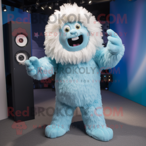 Sky Blue Yeti mascotte...