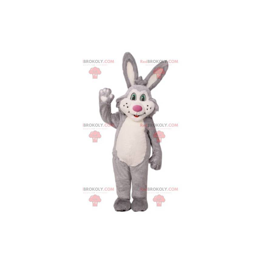 Šedý a bílý králík maskot. Bunny kostým - Redbrokoly.com Šedý a bílý králík maskot. Bunny kostým - Redbrokoly.com