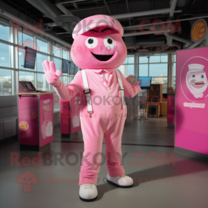 Pink Bagels maskot kostume...
