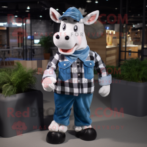 Blue Holstein Cow mascotte...