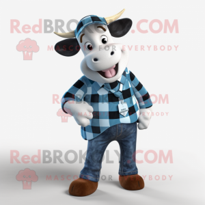 Blue Holstein Cow mascotte...