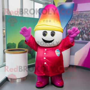 Magentafarbener Maskottchen...