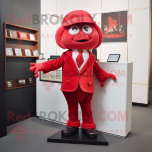 Rød Attorney maskot kostume...