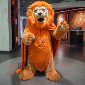 Orange Tamer Lion maskot...