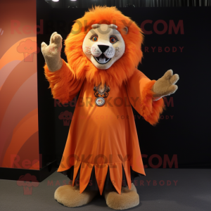 Orange Tamer Lion maskot...