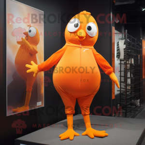 Orange Dove maskot kostume...