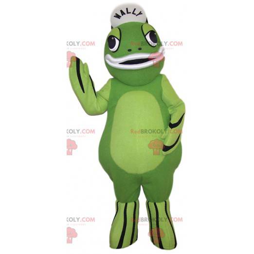 Green frog mascot. Green frog costume - Redbrokoly.com