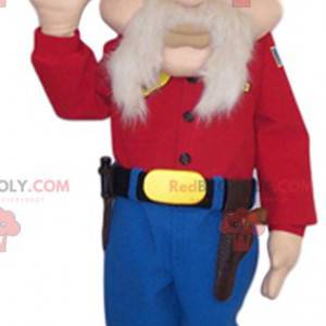 Maskottchen älterer Mann mit einem großen Bart - Redbrokoly.com