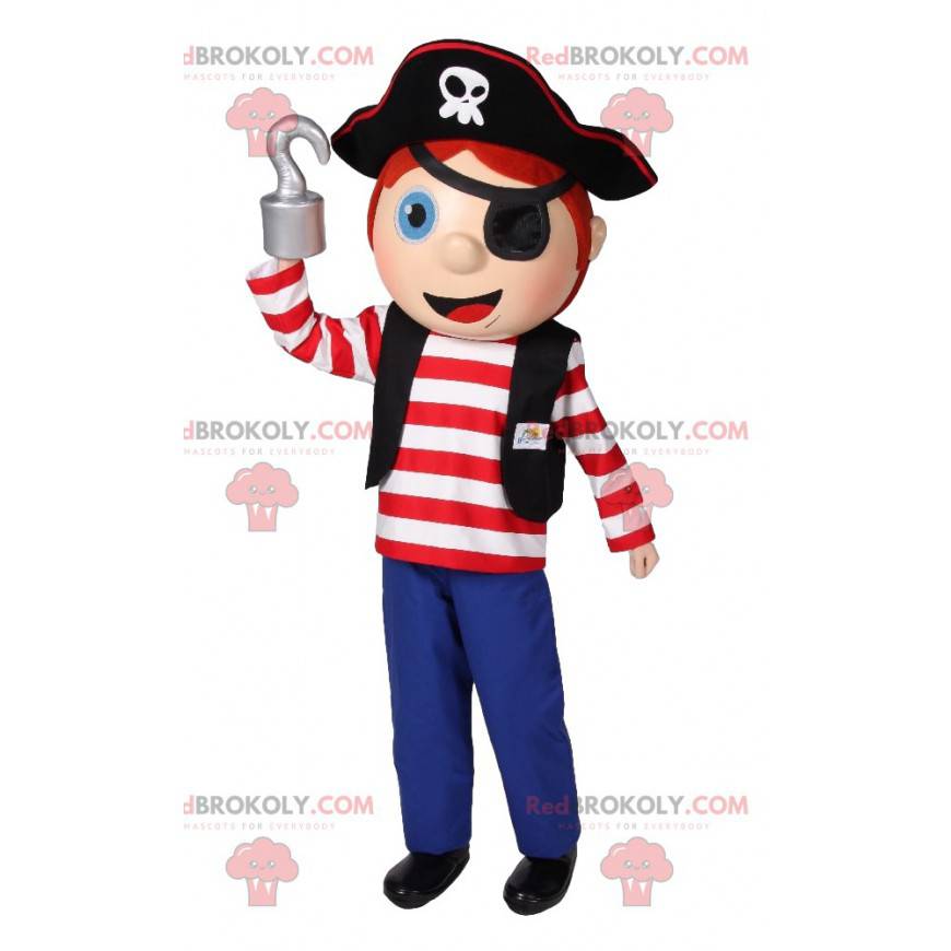 Mascote garotinho vestido de pirata! - Redbrokoly.com