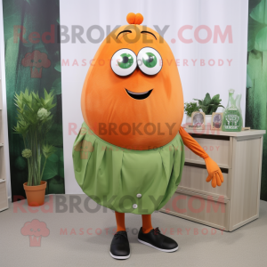 Olive Orange maskot kostym...