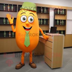 Olive Orange maskot kostym...
