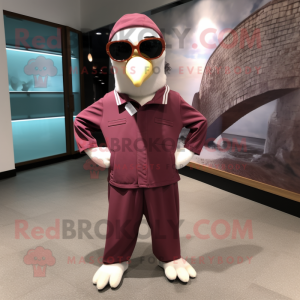 Rödbrun Albatross maskot...
