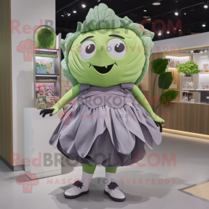 Gray Cabbage Leaf mascotte...