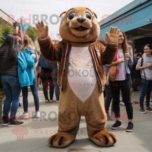 Brun Sea Lion maskot...