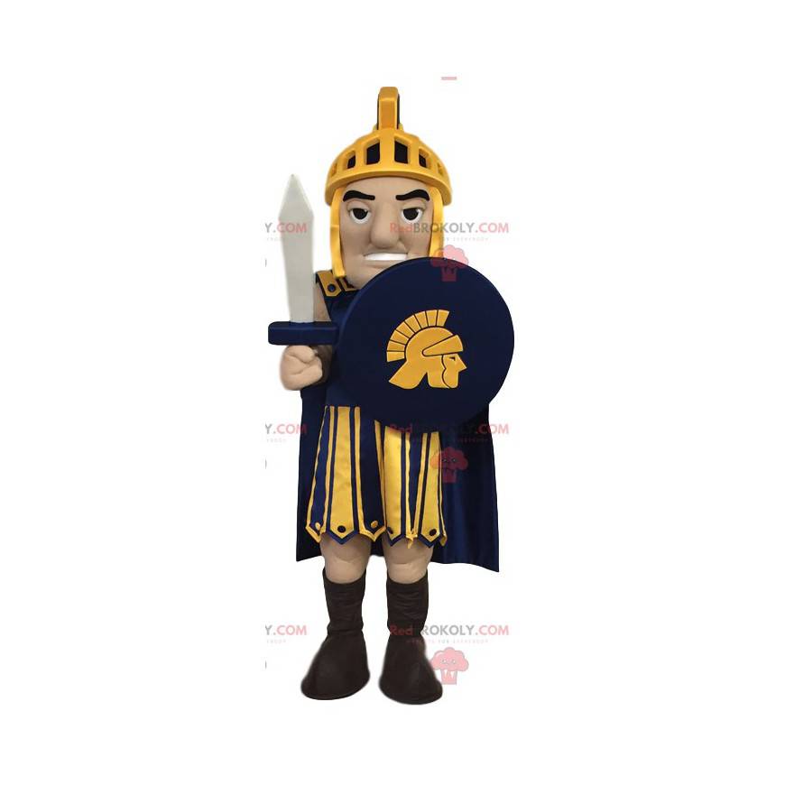 Mascote do guerreiro romano. Traje de guerreiro romano -